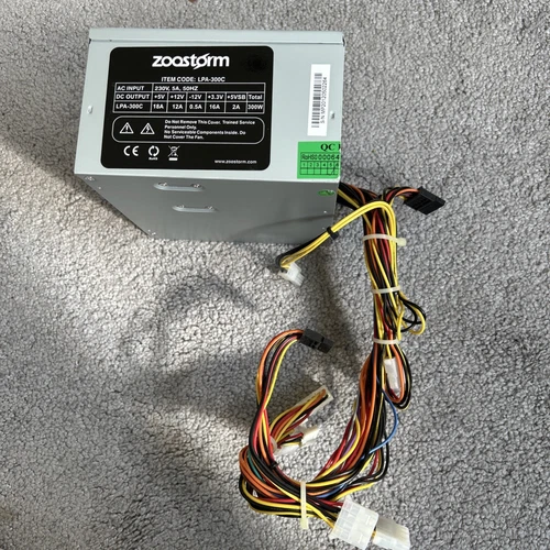Zoostorm LPA-300C 300W Desktop PSU ATX Power Supply Unit with cables