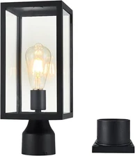 Large 15 Inch Outdoor Post Light,Waterproof Cast Aluminium Lamp Post Light 