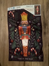 Nutcracker Time of the Year 18 inch Dimensional Embroidered Christmas Yard Flag