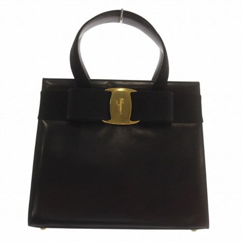 Bolso de Mano Salvatore Ferragamo Vara Cinta Hombro 2 Vías Negro