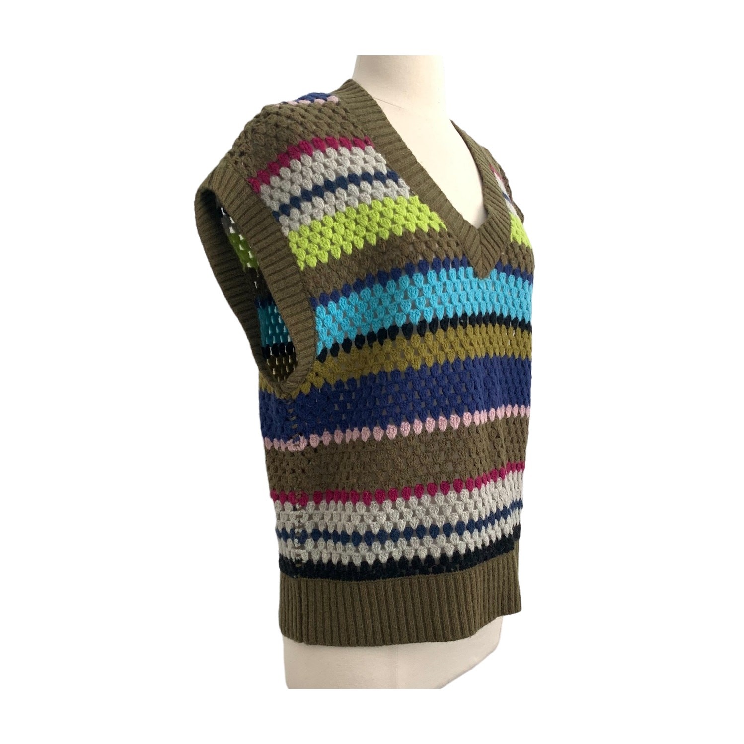 BAUM UND PFERDGARTEN Coletta Striped Crochet Sweater Vest image 6