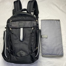 Eddie Bauer Black Baby First Adventure Backpack Diaper Bag Waterproof Insulated