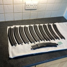 10x Bachmann 00 Gauge EZ Track 18" Radius Black Roadbed + Terminal. See des (755