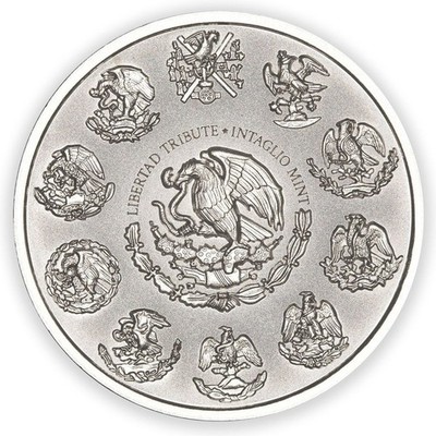 2025 Mexico Libertad 1 Oz Onza 999 Silver Tribute Round Medallion