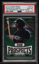 2013 Panini Prizm Top Prospects Retail Green Francisco Lindor PSA 10 GEM MT 0kf1