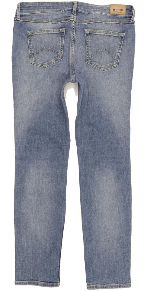 Pantalones de mezclilla elásticos ajustados rectos azules Mustang Jasmin para mujer W31 L29 (105192) Foto 2 de 4