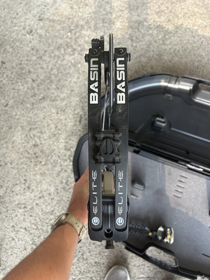 Elite Basin RTS 2022 bronceado diestro 20-70# arco con mira telescópica TR React Foto 3 de 4