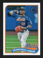 Francisco Lindor 2024 Topps Series 1 1989 Topps 35th Anniversary #89B-22 Mets