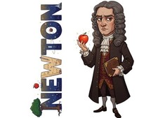 Isaac Newton Sticker and Magnet Architect of Universal Gravitation Scikins