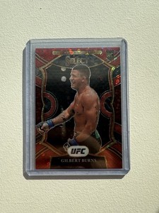 2021 Panini Select UFC Concourse Red Disco Prizm /199 Gilbert Burns Rookie RC