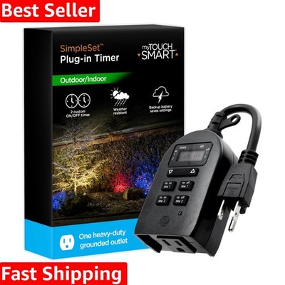 Single Plug-in Digital, Simple Programmable, Weather Resistant, Indoor/Outdoo...