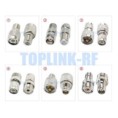 1x TNC Male Female to F UHF PL259 SO239 Male Female RF Coaxial Connector Adapter
