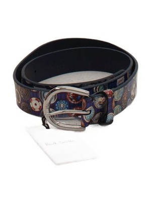 Paul Smith Herren Gürtel W 31 in Blau 100% Leder eleganter Gürtel Neu mit Etikett