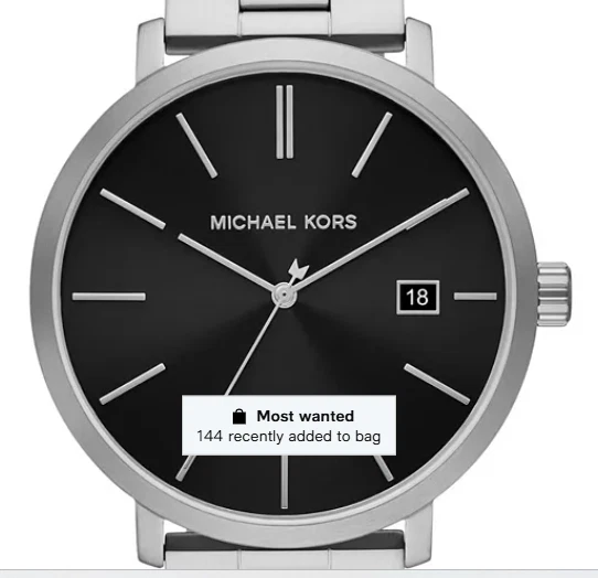 *NUEVO - SIN ABRIR* Reloj Michael Kors Blake para hombre tono plateado esfera negra Foto 3 de 4