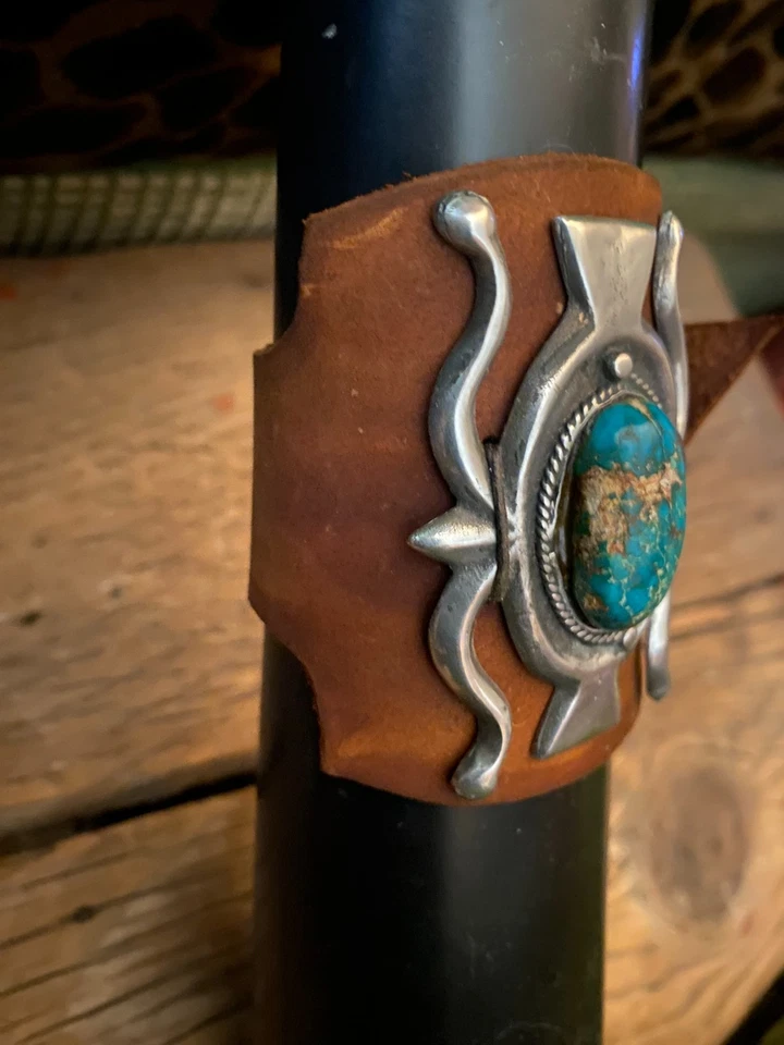 ¡¡OFERTA!! Sundance Cuatro Direcciones Hebilla de Cinturón Reelaborado Turquesa Ketoh Puño Foto 4 de 4