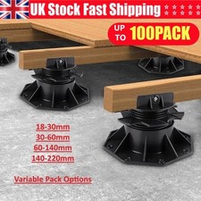 20-100x Adjustable Decking Pedestal Riser Bearing Support 30mm-140mm UK STOCK