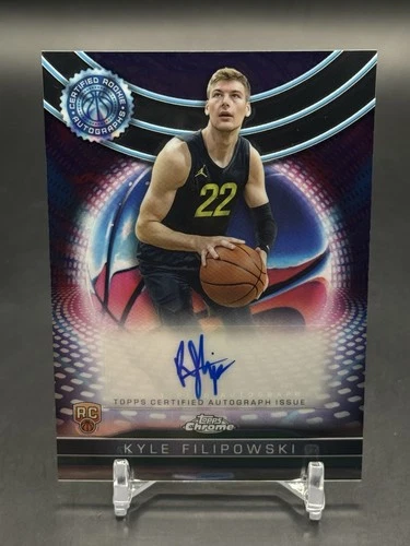 2024 Topps Chrome Certified Rookie Auto KYLE FILIPOWSKI RC UTAH JAZZ 🔥🔥