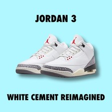 Air Jordan 3 Retro White Cement Reimagined 6.5y GS DM0967-100 NEW
