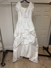 Vintage Size 4 White Corset Wedding Dress By BOMMY  