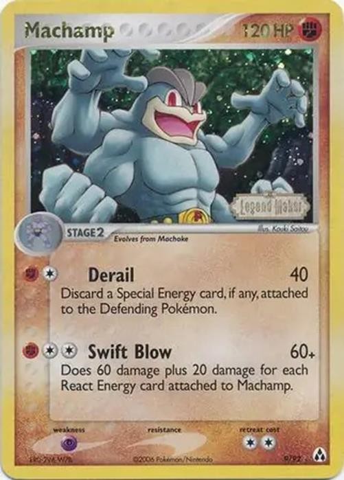 Machamp - 9/92 - Pokemon Legend Maker Reverse Holo Card NM