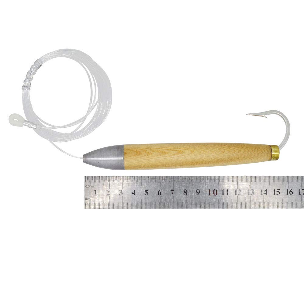 3 pcs Rigged Cedar Plugs 6 inch Cedar Plug Saltwater Tuna trolling Fishing Lu... - Image 4