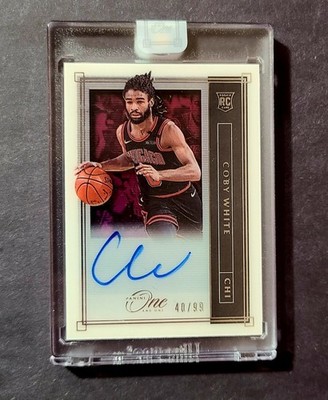 2019-2020 Panini One And One Coby White Auto RC /99 Bulls RA-CBW SP Sealed