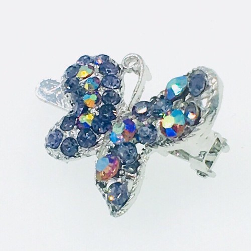SCHMETTERLING Magnet Haarspange Strass Kristall Haarnadel Mini Haarspange Lila 3-14 - Bild 3 von 9