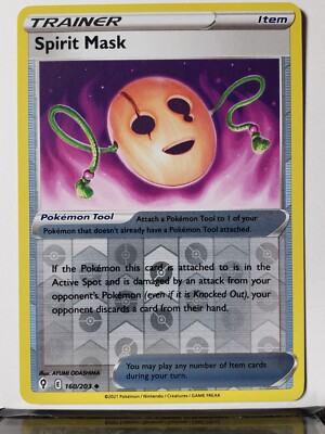 REVERSE HOLO Spirit Mask 160/203 NM - Evolving Skies Pokemon Card $2 Shipping