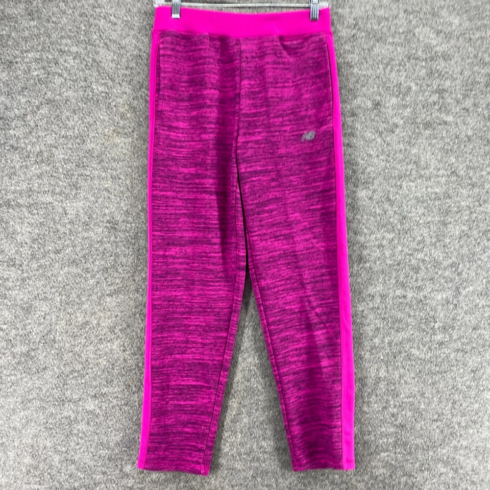 New Balance Ropa Activa Leggings Mujer 14 Rosa Rayas Tiro Alto Capri Pull On Foto 4 de 4