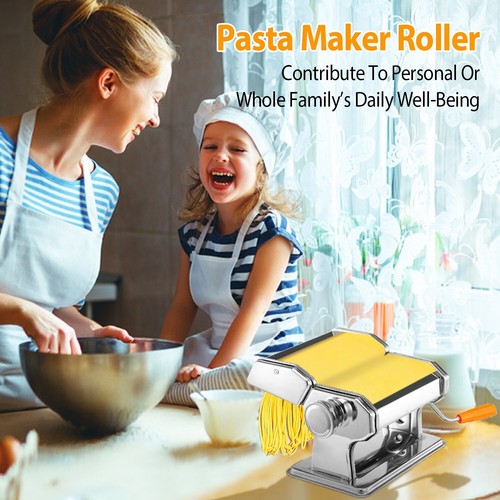 Pasta Maker Roller Machine Spaghetti Fettuccine Noodle Maker Stainless Steel - Picture 8 of 11