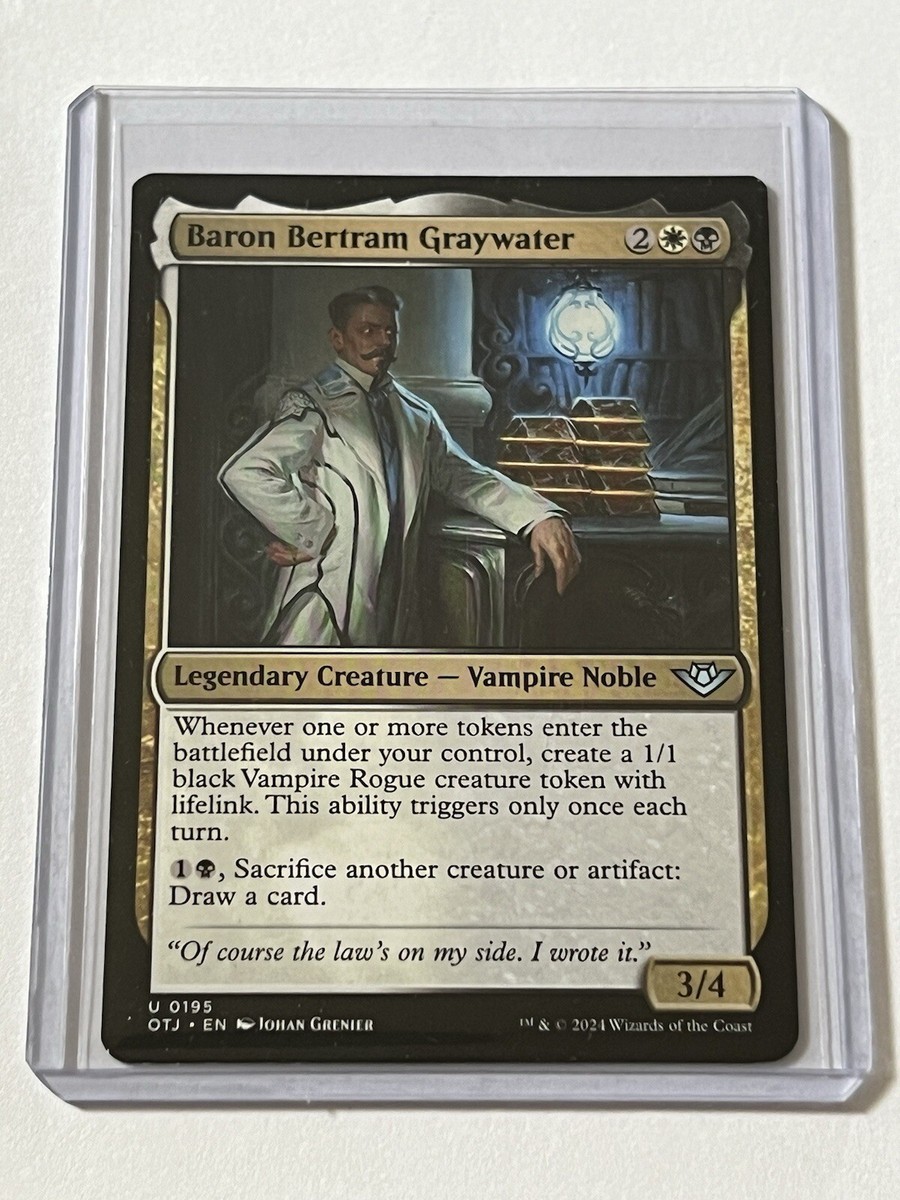 Baron Bertram Graywater 195 MTG Thunder Junction 2024 Mint Baron Bertram Graywater 195 MTG Thunder Junction 2024 Mint
