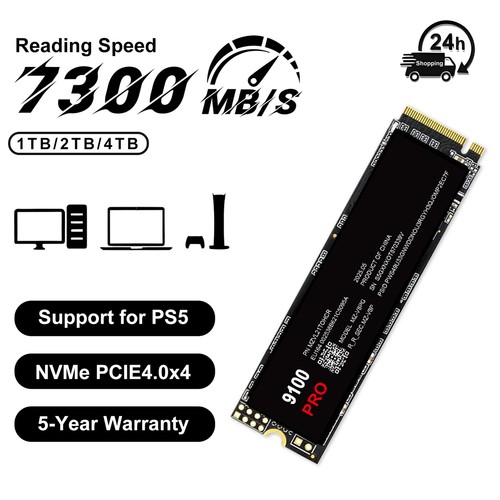9100 PRO M.2 SSD PCIe 4.0 NVMe TLC SSD High Transfer Speed 1TB/2TB/4TB Internal - Picture 3 of 24