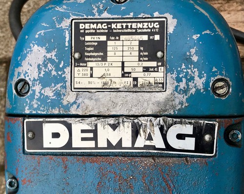 Demag Elektro Kettenzug PK1 N 125kg - 250 kg Gebraucht - Bild 2 von 4