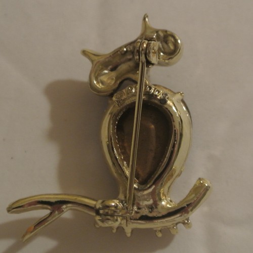 DE COLECCIÓN JOYERÍA DE BÚHO Broche de zafiro Pin Dodd y LG Collar Tono Plateado - Imagen 3 de 5