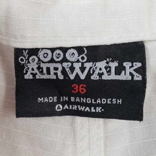 Airwalk pantaloncino cargo uomo taglia 36 ALTO bianco cotone ripstop cintura lunghezza 25" - Foto 3 di 11
