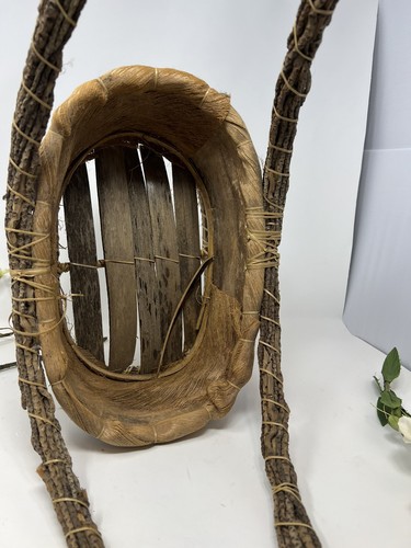 Primitive Basket Made From Tree Vines, Twigs & Bark —Large - Picture 10 of 13