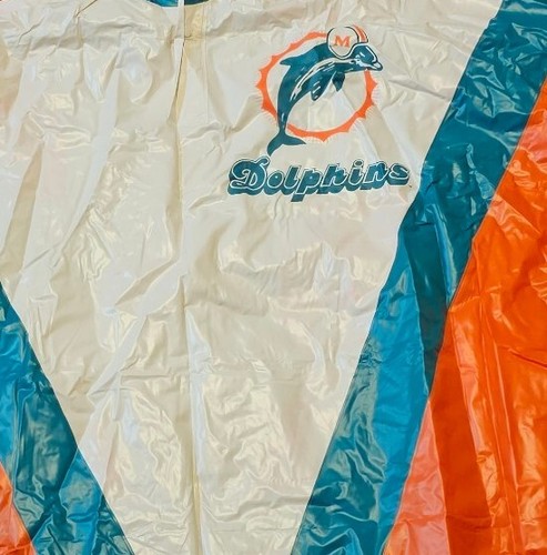 Vintage NFL Miami Dolphins Rain Poncho Raincoat Adult Size - Picture 3 of 5