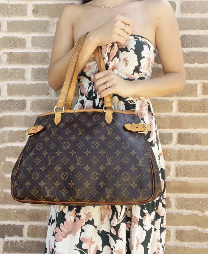 Louis Vuitton Brown Monogram Batignolles Horizontal Bag Shoulder Tote