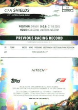 2024 Topps Finest #57 Cian Shields F3 - Hitech Pulse-Eight