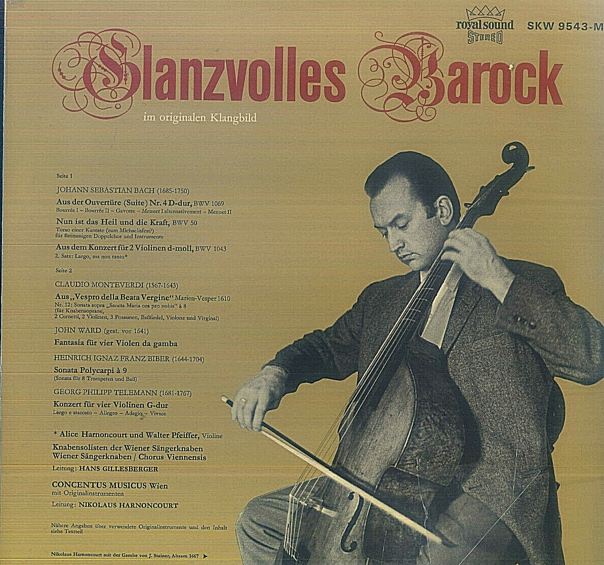 独LP Nikolaus Harnoncourt Bach: Musikalisches Opfer Auf Originalinstrumenten SAWT9565B TELEFUNKEN /00260 Bach/Harononcourt Ein Musicalisches Opfer Telefunken | eBay