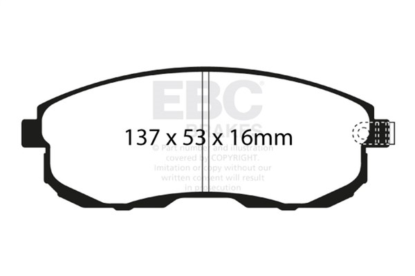 Ebc Brakes DP31636C Redstuff Keramische BremsbeläGe Geringer Staub-image