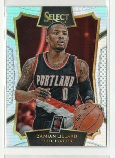 2015/16 PANINI SELECT DAMIAN LILLARD SILVER PRIZM