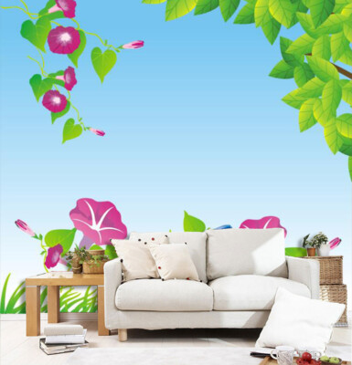 3D Morning Glory G17699 Wallpaper Wall Murals Removable Self-adhesive Honey