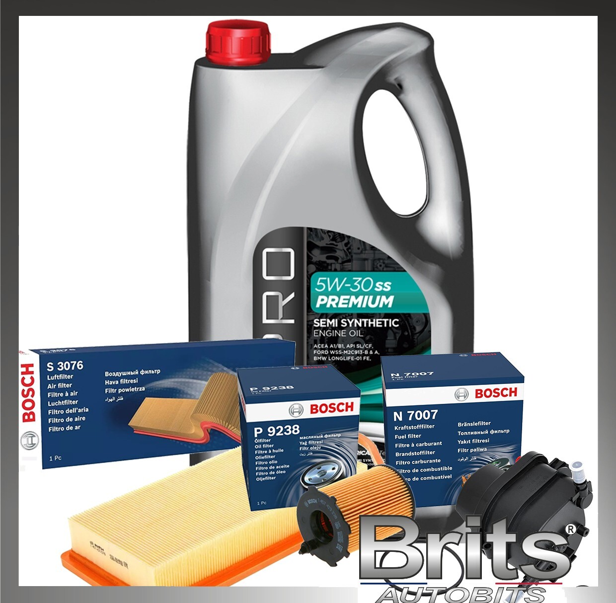 SERVICE KIT FOR FORD FIESTA 1.4 TDCi 68 MK7 B299 - BOSCH FILTER SET ...