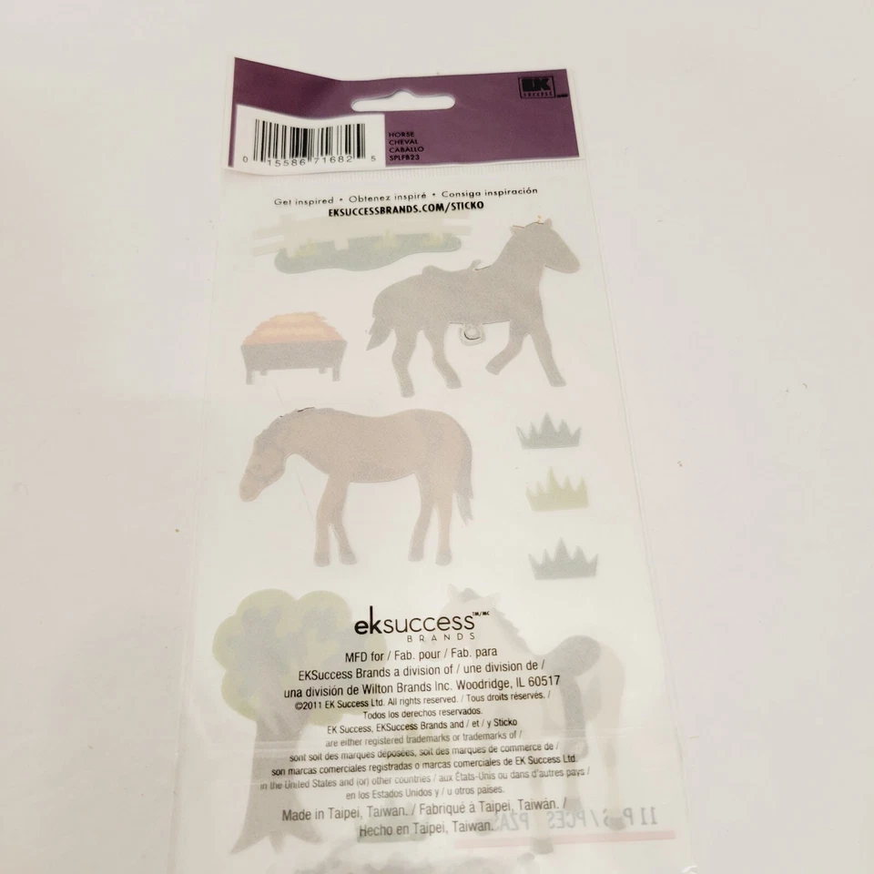 Pegatinas clásicas EK Success Sticko caballos ponis tema álbum de recortes Foto 2 de 2