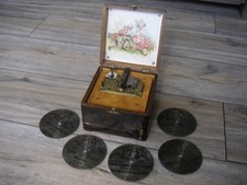  Junghans Symphonion Platte 11,5 cm Kalliope Polyphon orologio music box 4 1/2" disco 