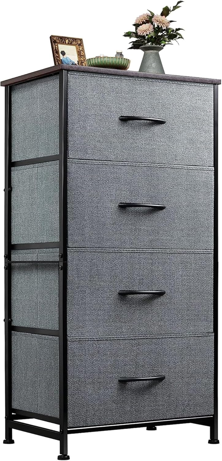 4-Drawer Fabric Dresser Storage Tower for Bedroom Organization-image