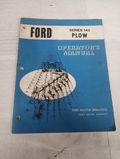 Original Ford Series 142 Plow Operator's Manual 