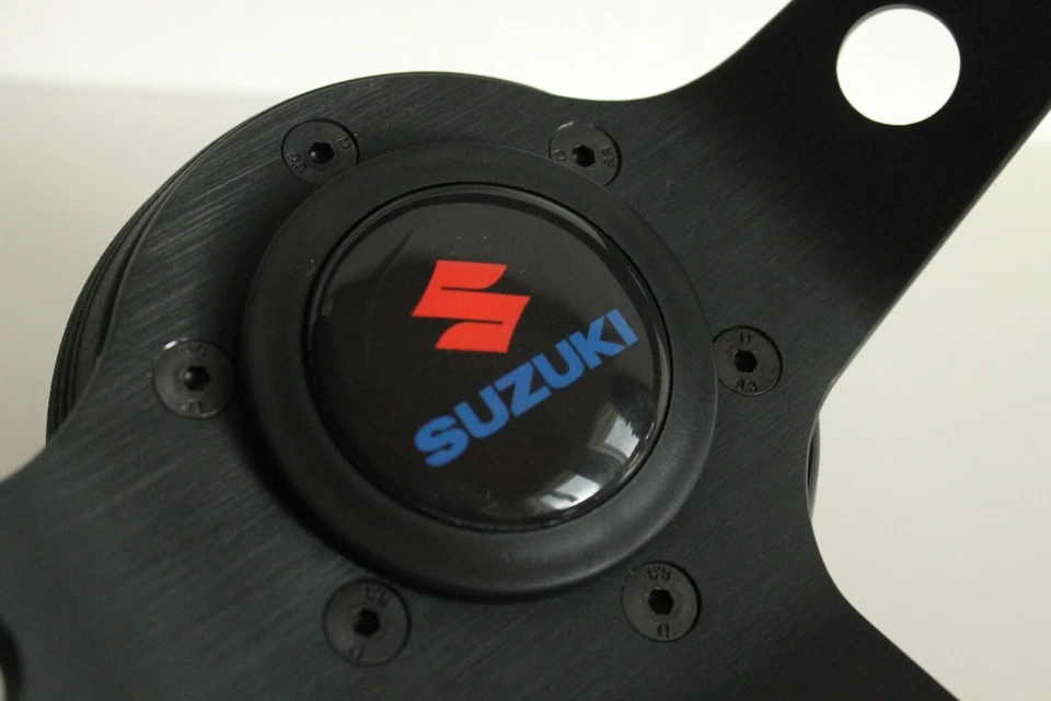 Volante adecuado para SUZUKI SAMURAI Sidekick gamuza cuero plato profundo Foto 3 de 4