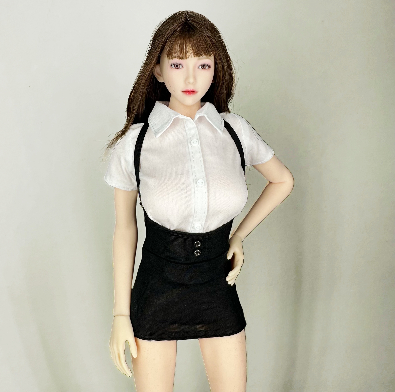 1/6 CJG-062 Short Sleeve Shirt & Belt Skirt Suit Costume Fit 12'' TBL JIAOU Acti